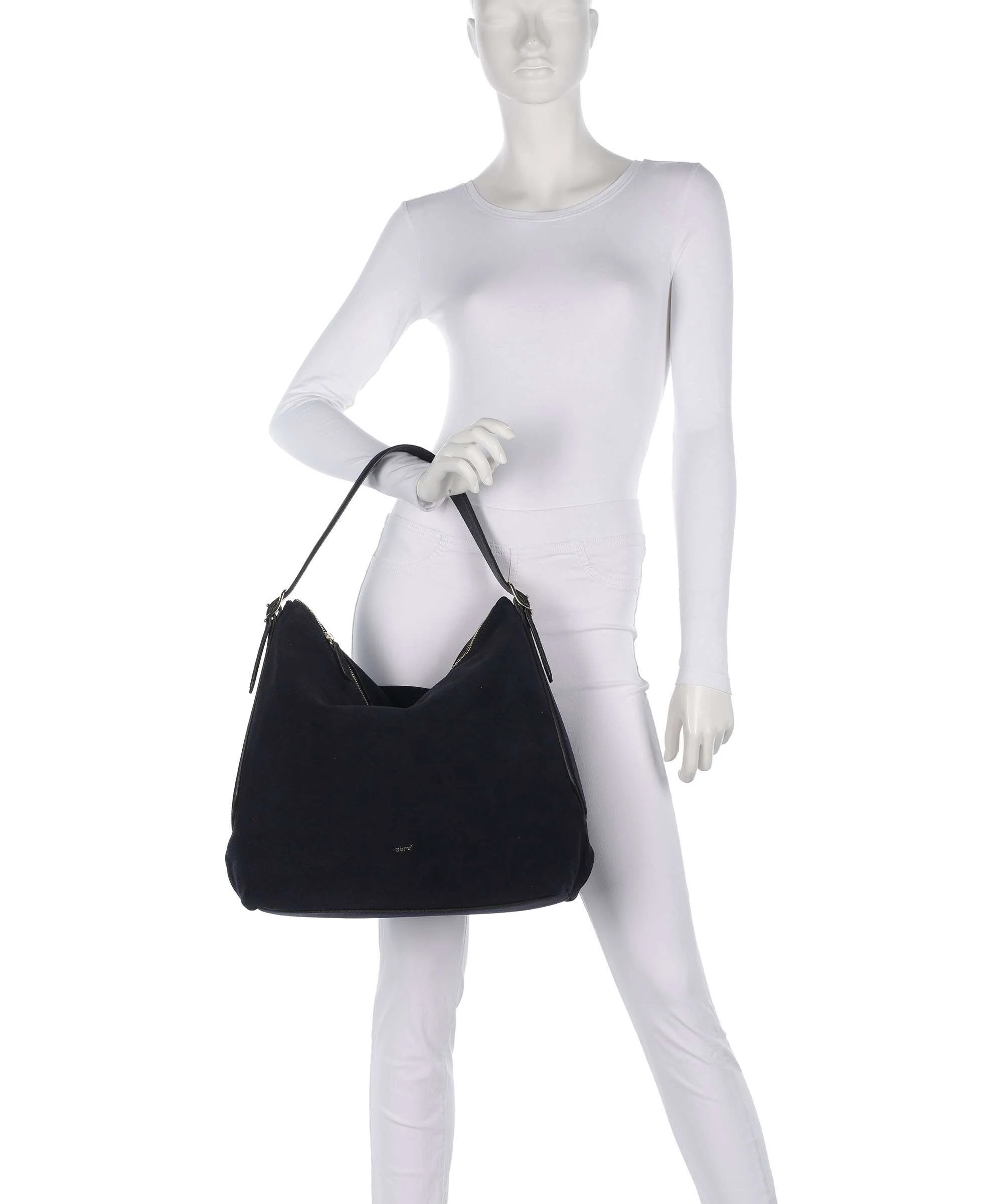 Abro Suede Carina Torebka worek navy - Image 3