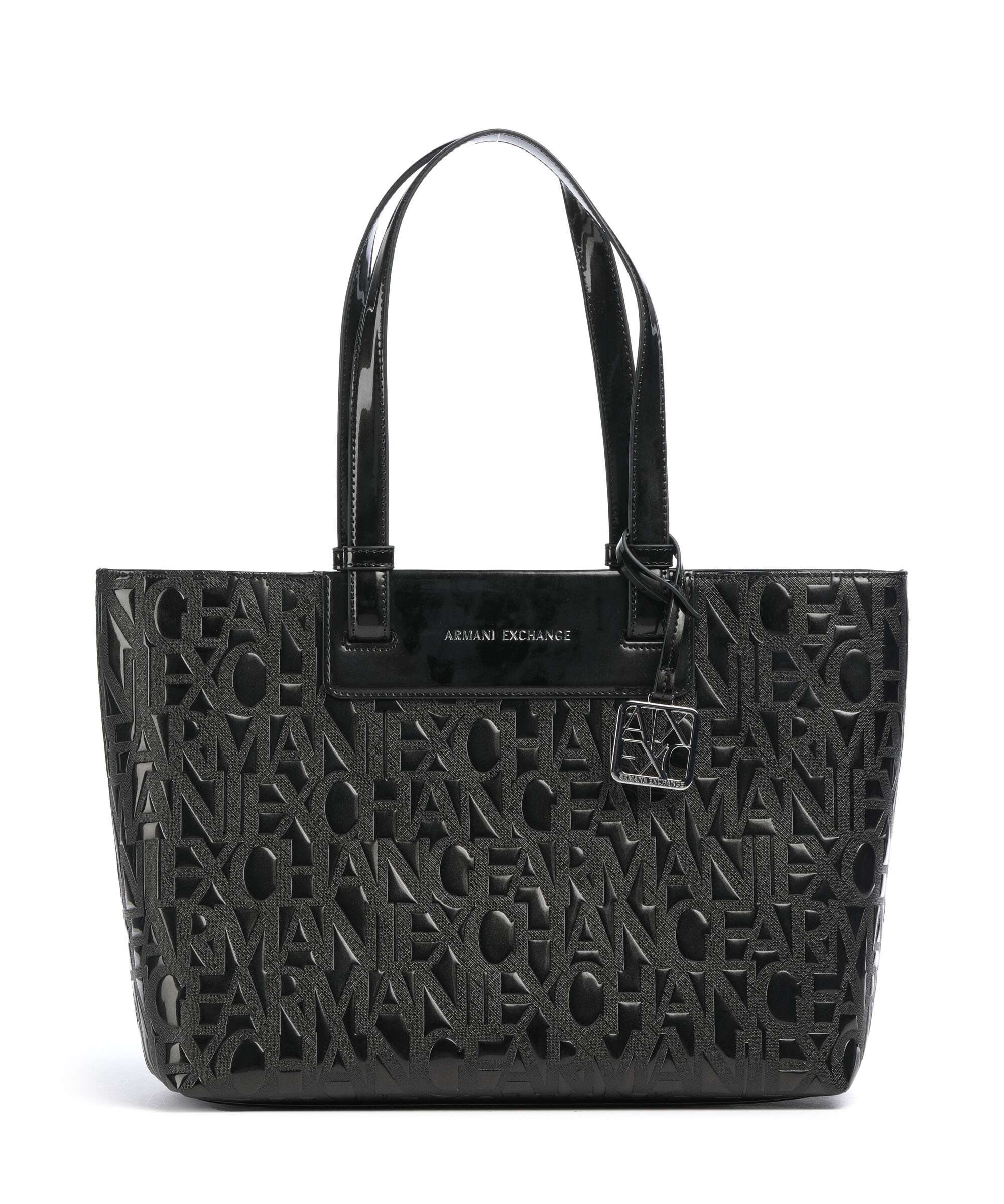 Armani Exchange Liz Patent M Torba na zakupy black