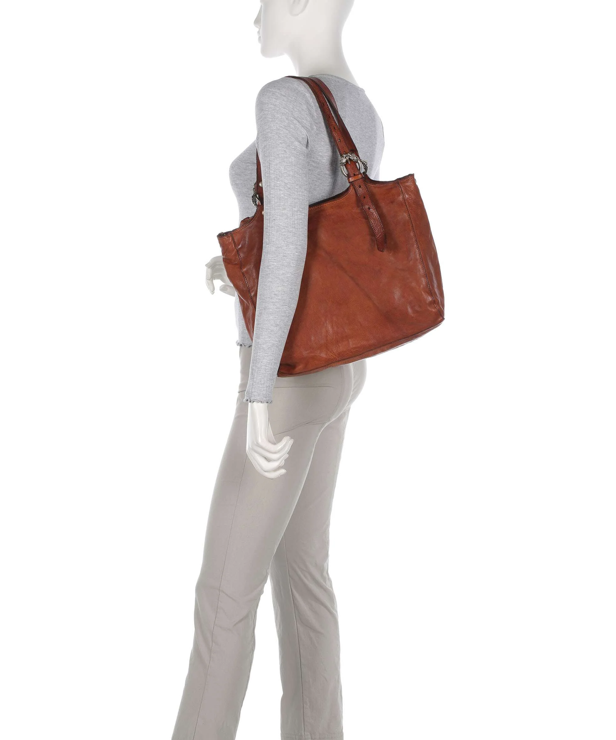 Campomaggi Torba na zakupy cognac - Image 3