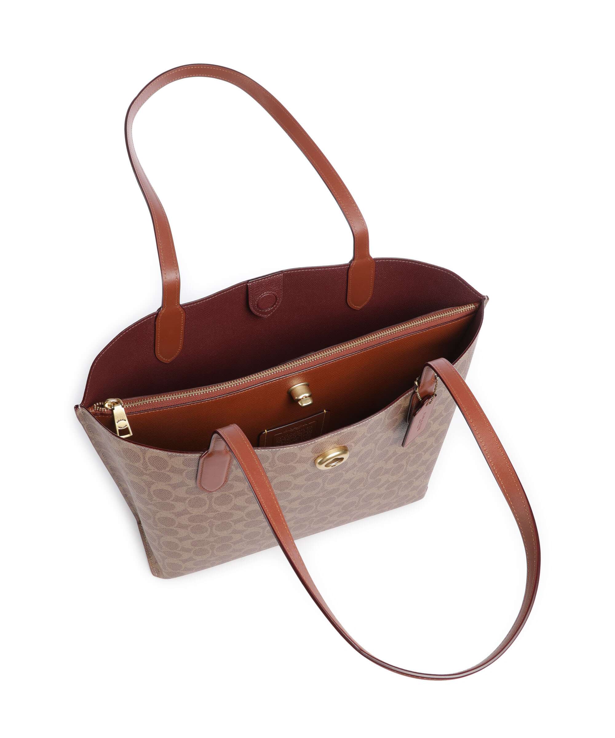 Coach Willow Signature Torba na zakupy tan caramel - Image 6
