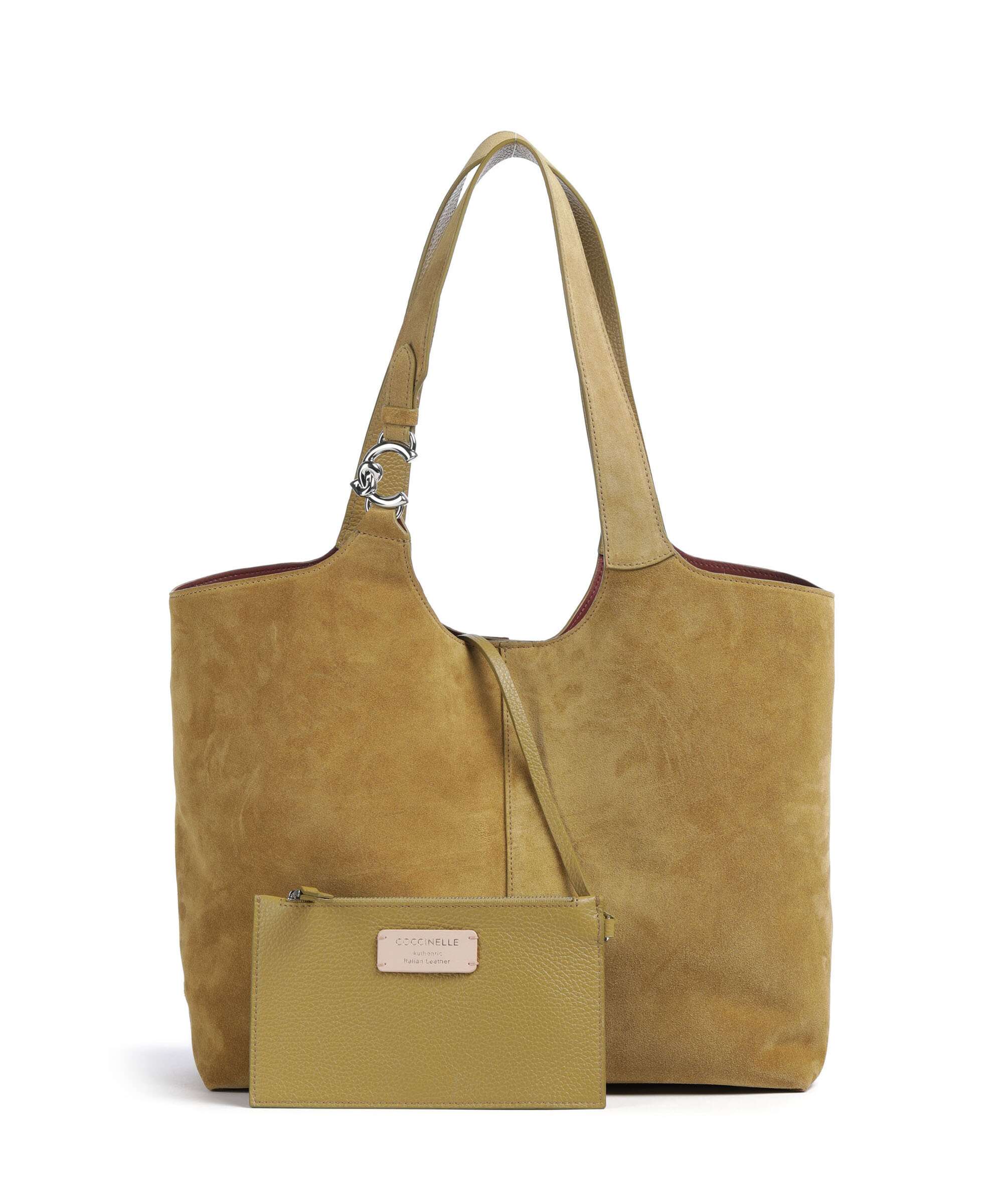 Coccinelle C-Easy Suede Torebka worek seagrass - Image 2