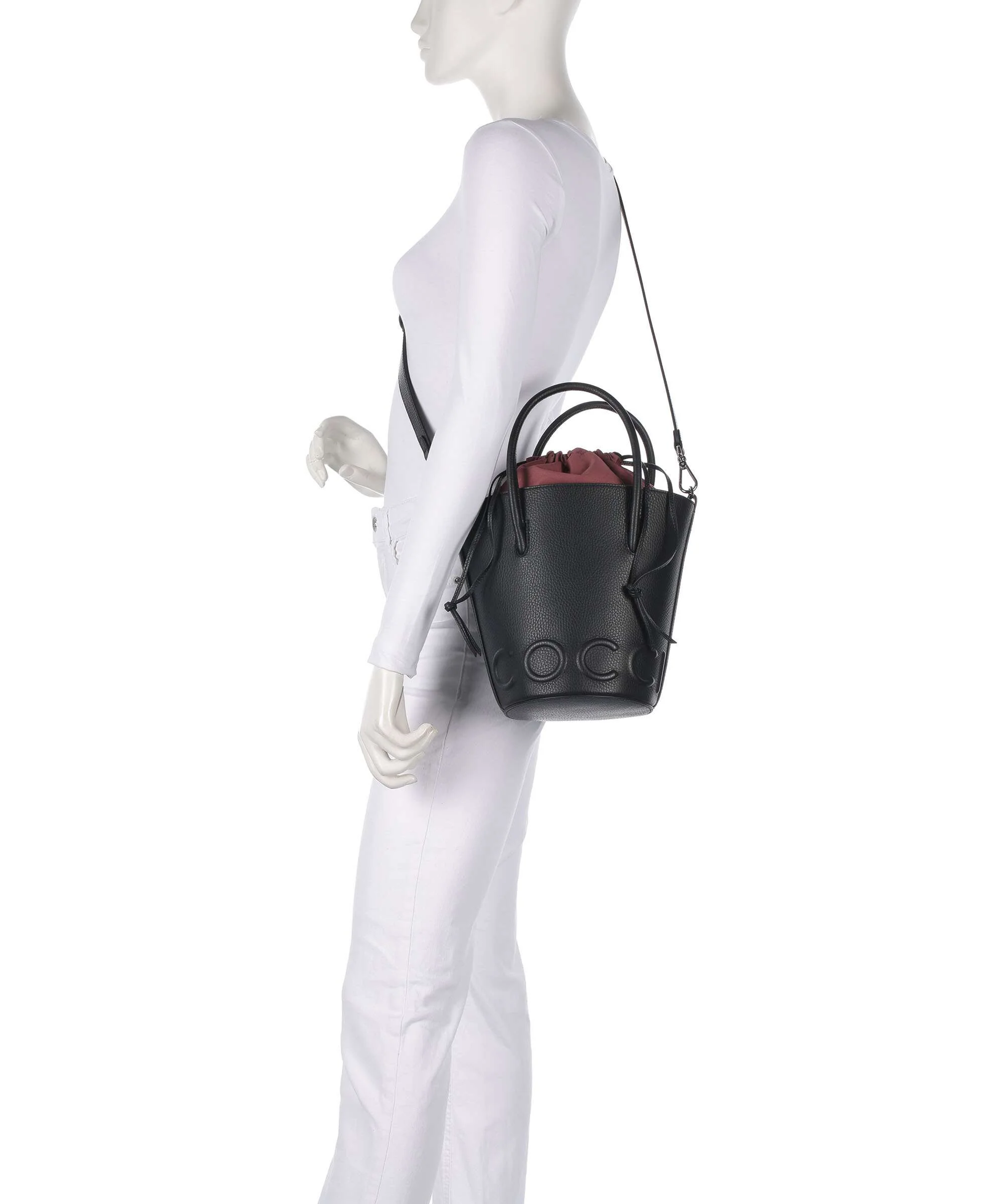 Coccinelle Myrtha Maxi Logo Torebka worek noir - Image 3