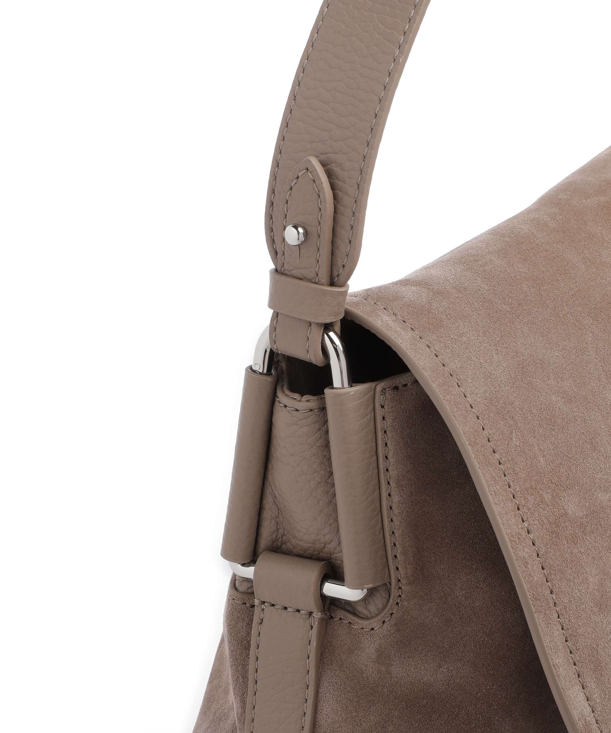 Coccinelle Rebekka Suede Torba na ramię warm taupe - Image 4