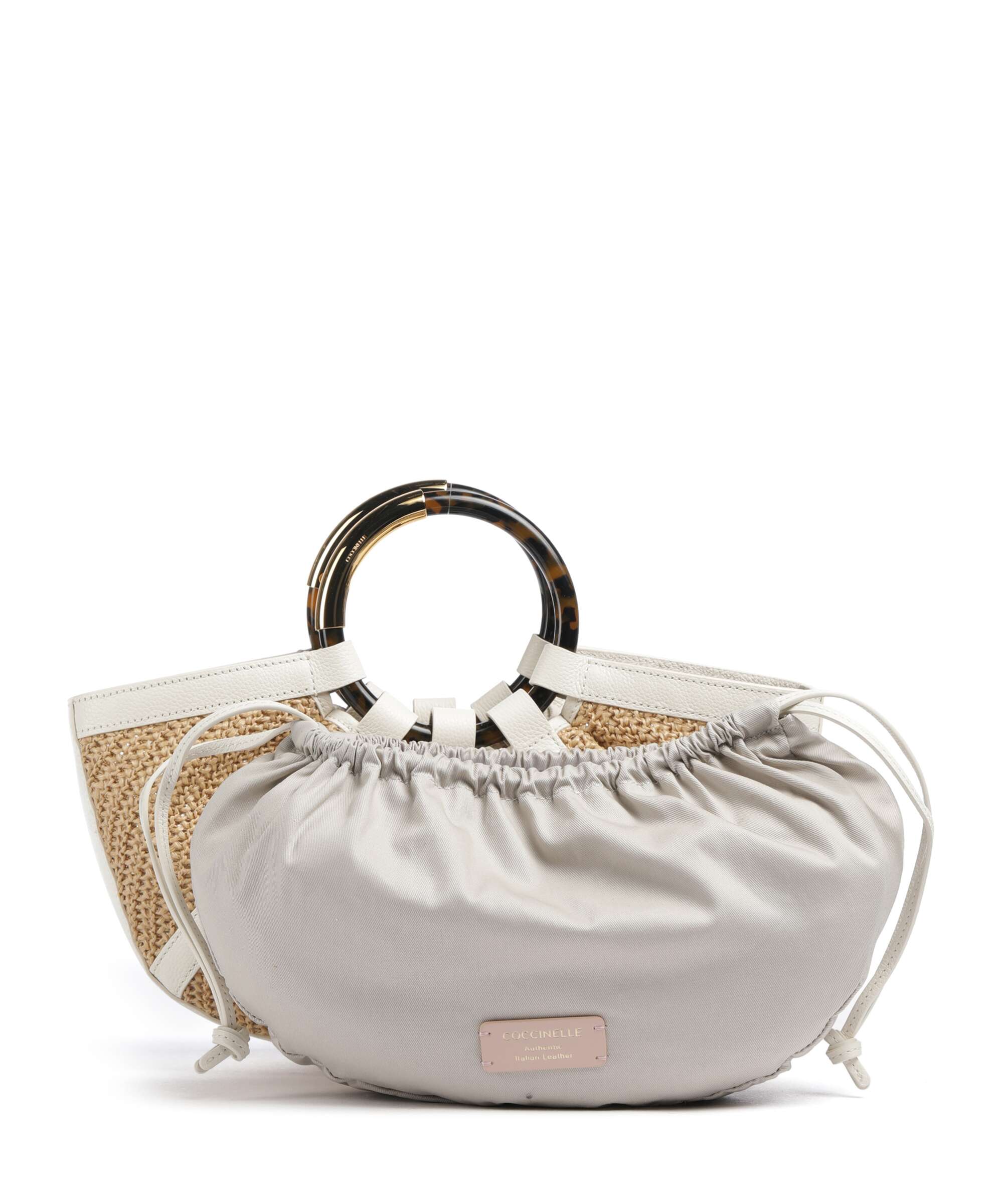Coccinelle Shell Straw Torebka natural/pearl - Image 2