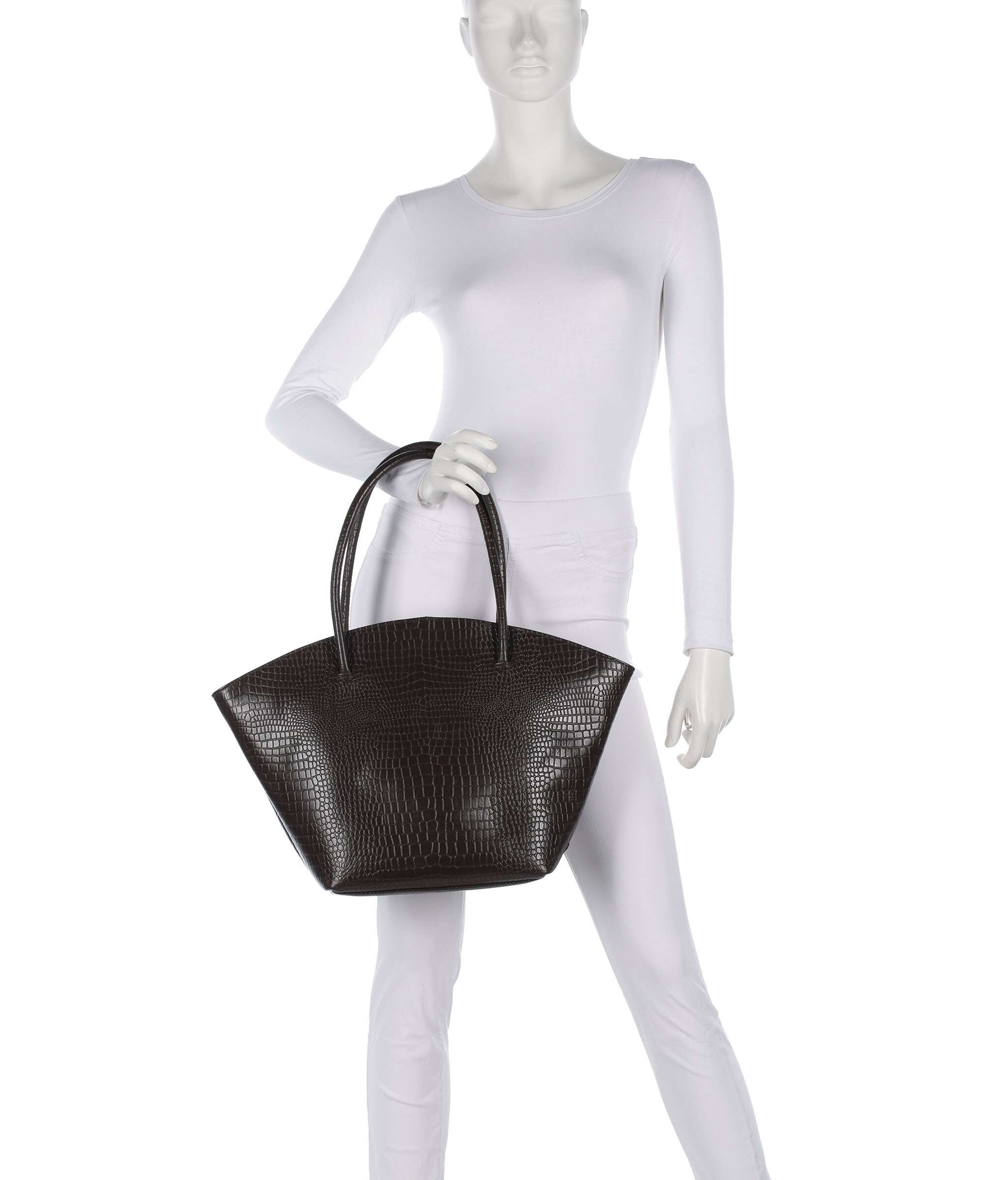 Depeche Fashion Favourites Torba na zakupy brown croco - Image 3