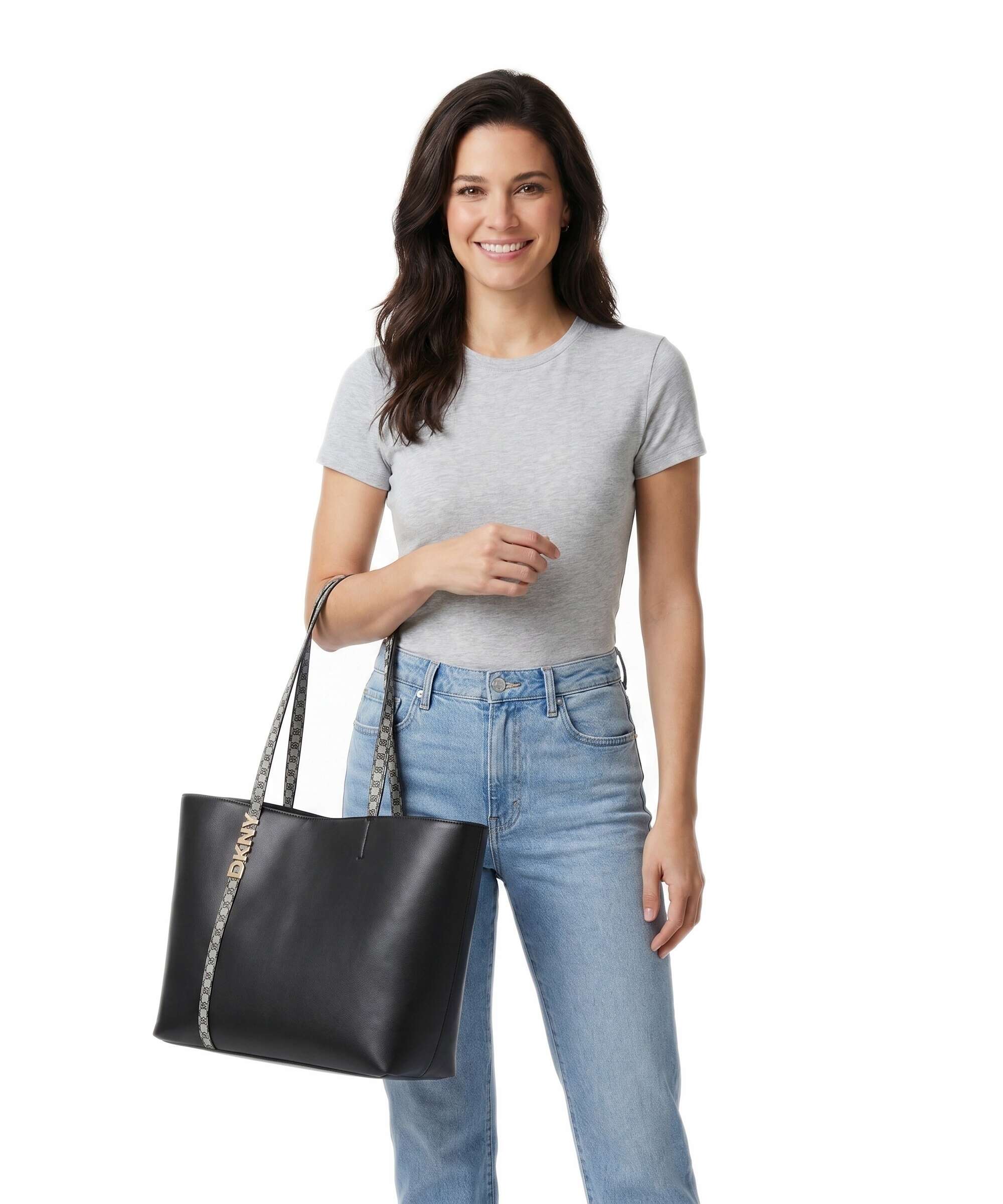 DKNY Avril Torba na zakupy black/gold - Image 3