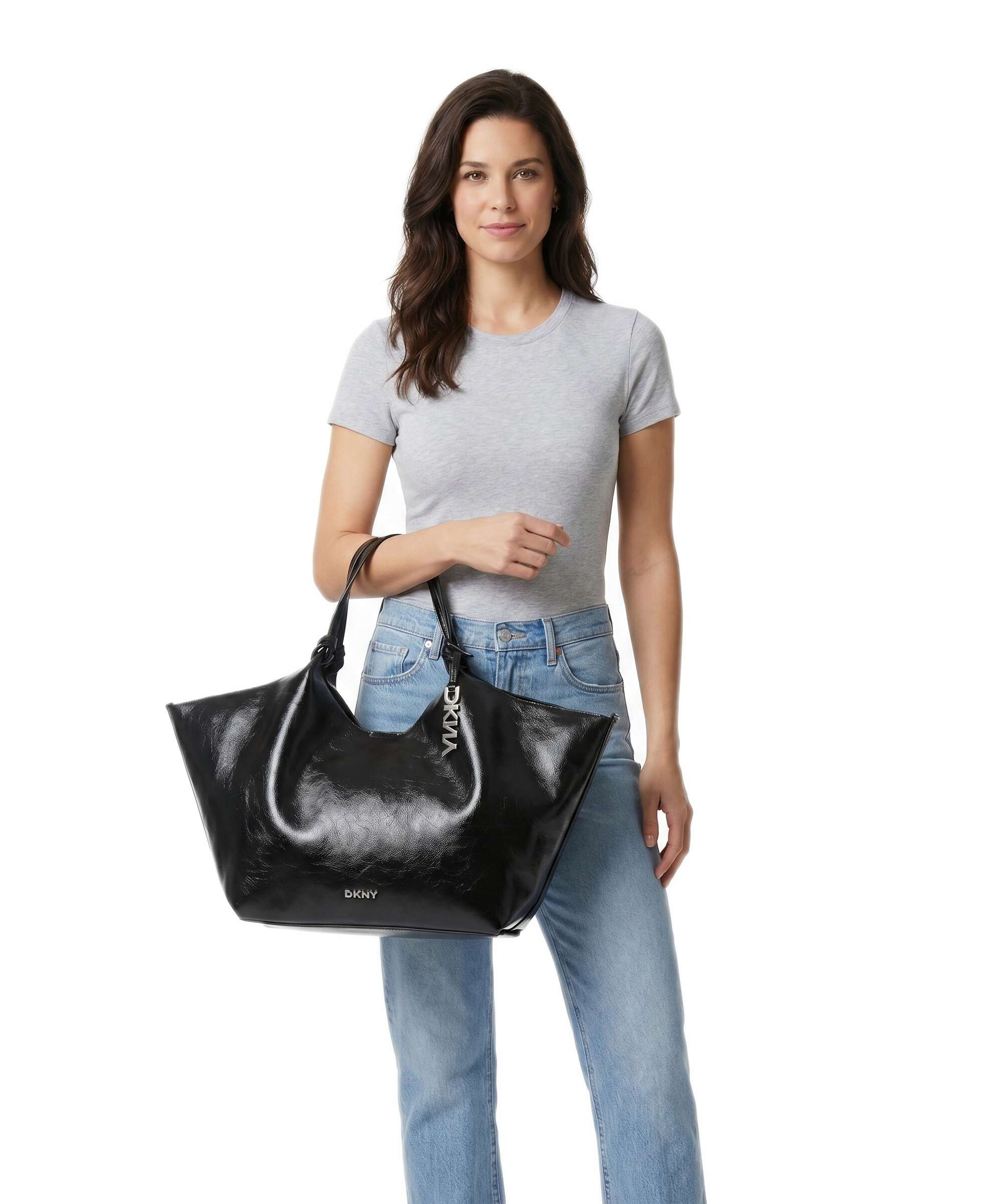 DKNY Paula Commuter Large Torba na zakupy black/silver - Image 3