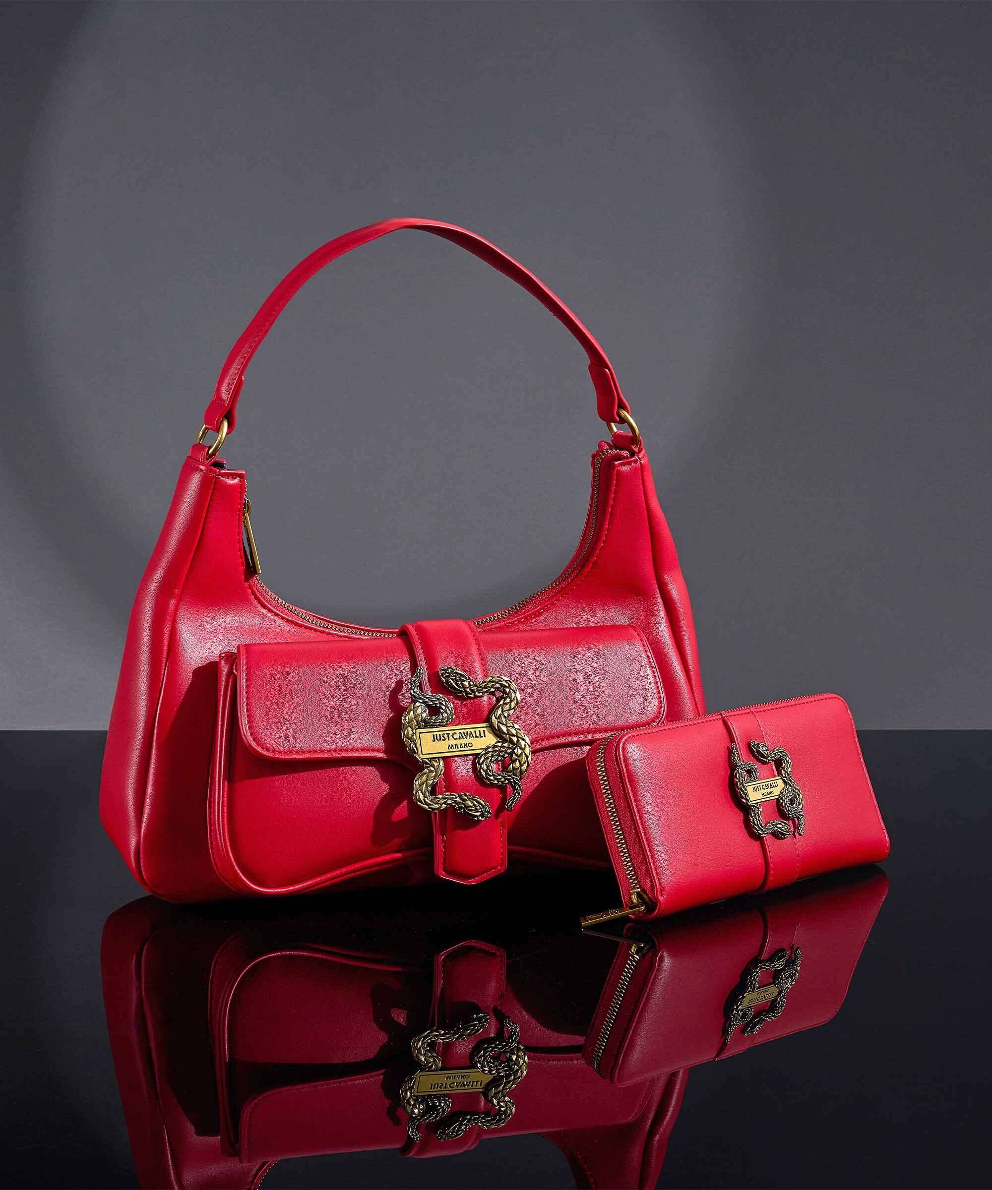 Just Cavalli Iconic Snakes Portfel tango red - Image 5