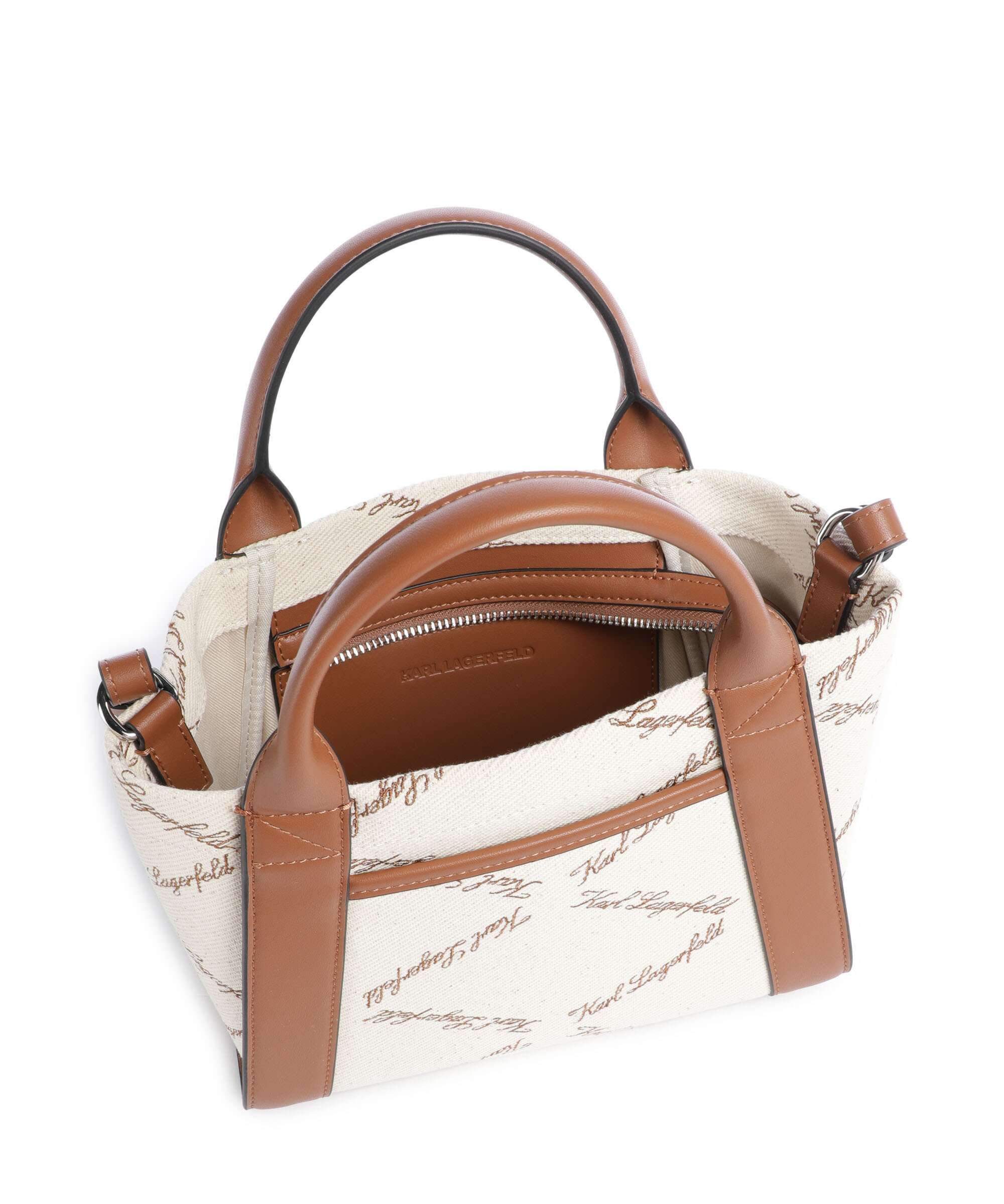 Karl Lagerfeld K/Ville Small Torebka natural canvas/tan - Image 5