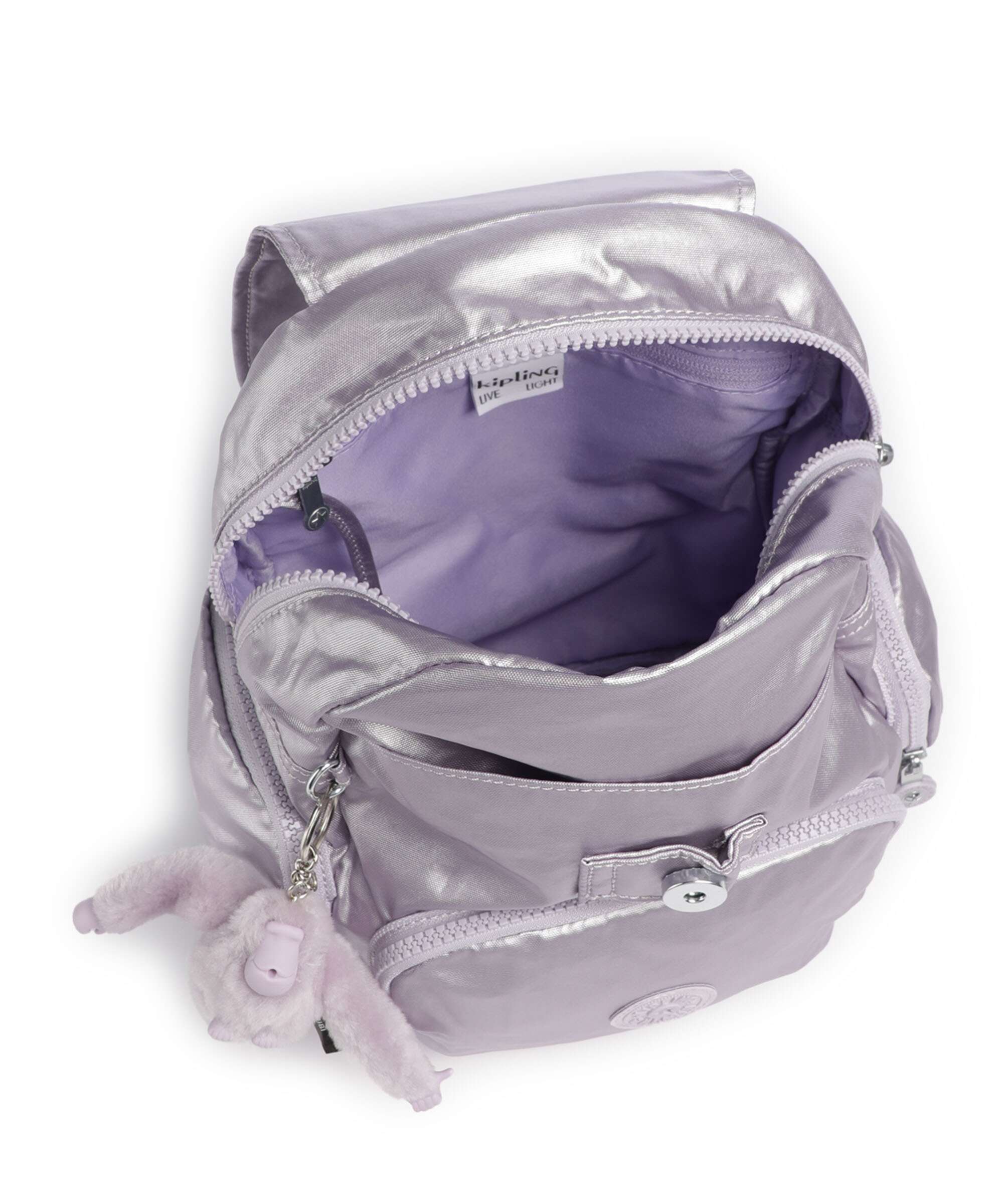 Kipling Basic City Zip Mini Plecak lilac moon/metallic - Image 5
