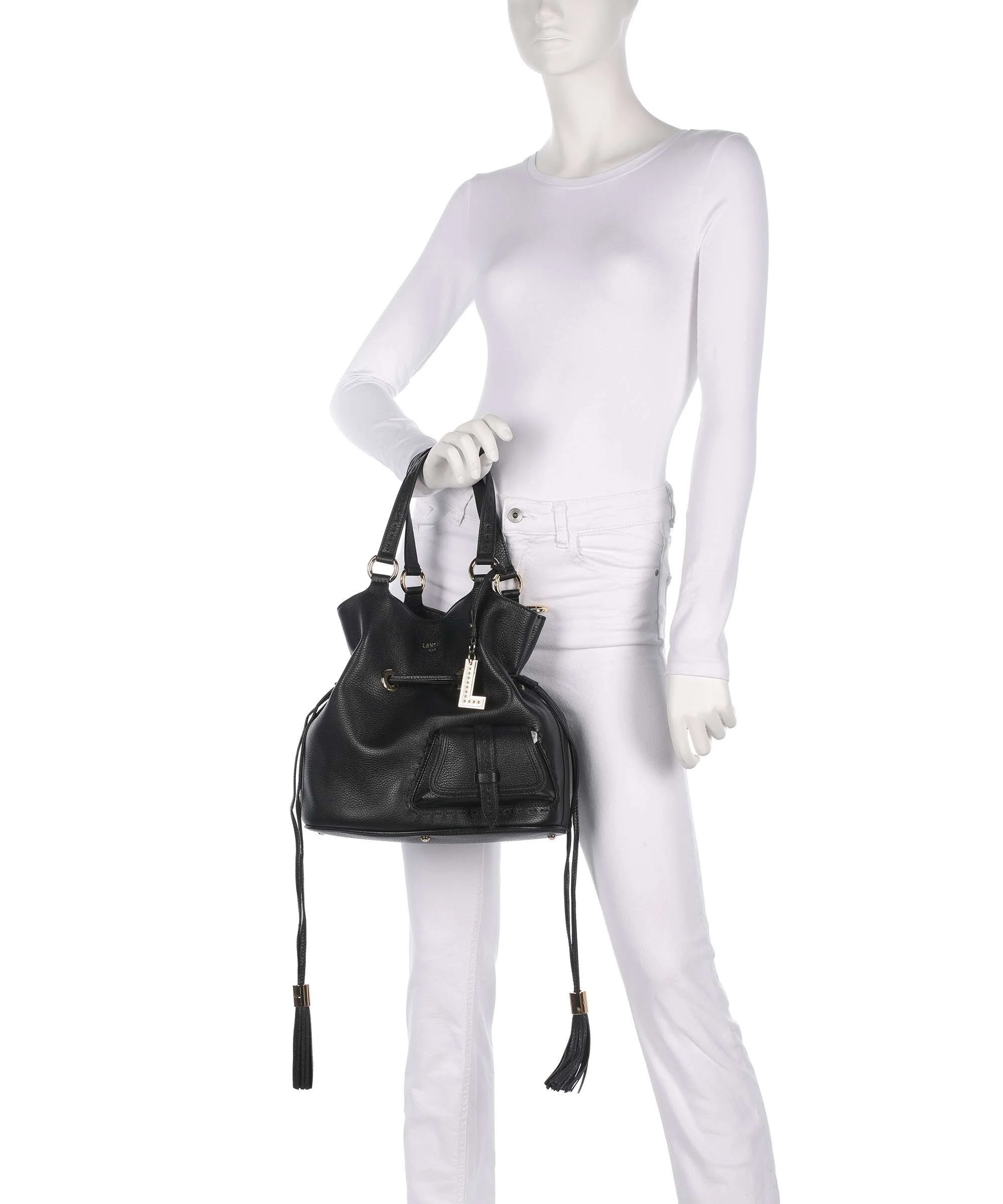 Lancel Premier Flirt M Torebka worek black - Image 4