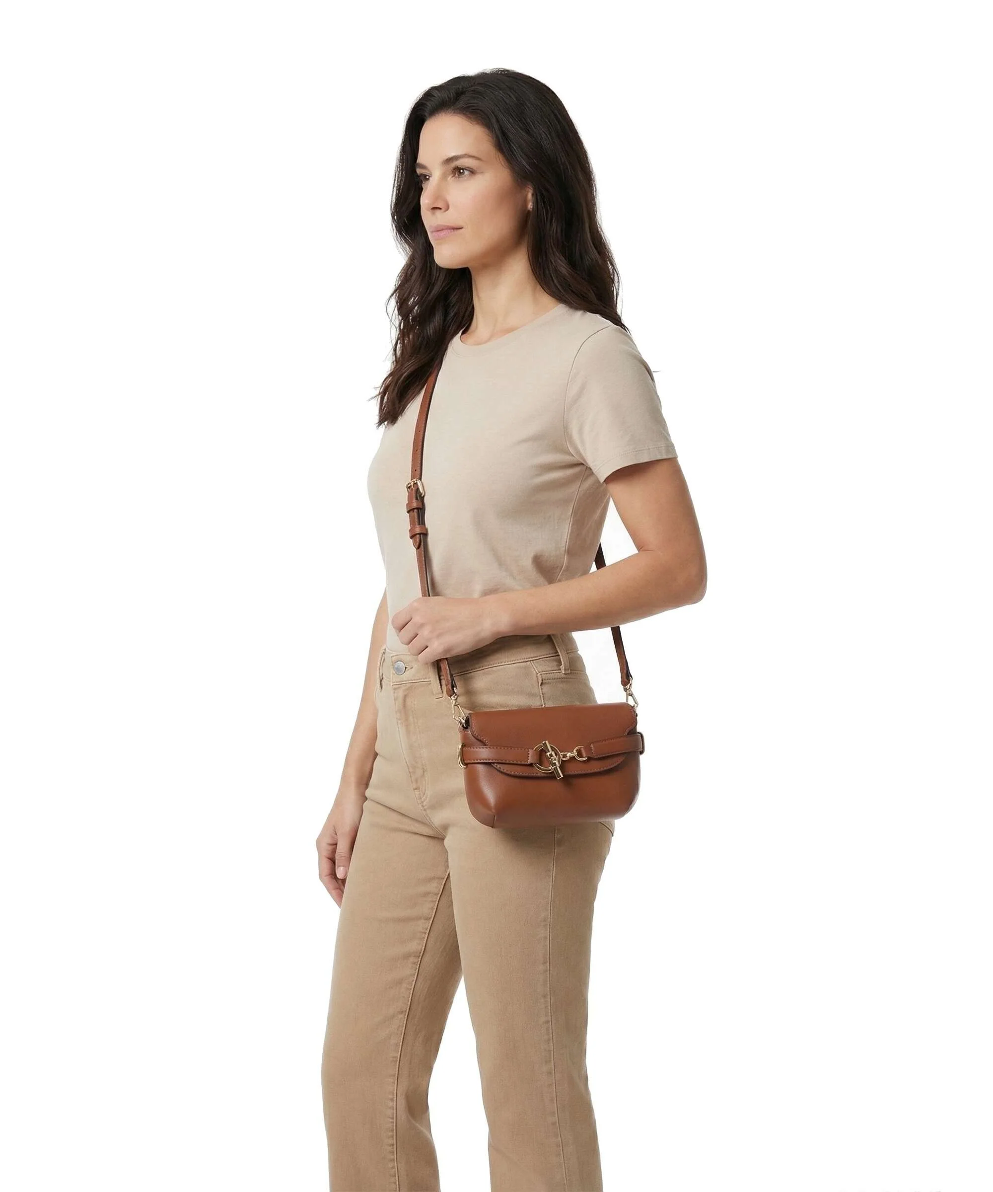 Lauren Ralph Lauren Blaike Small Torba przez ramię lauren tan - Image 3