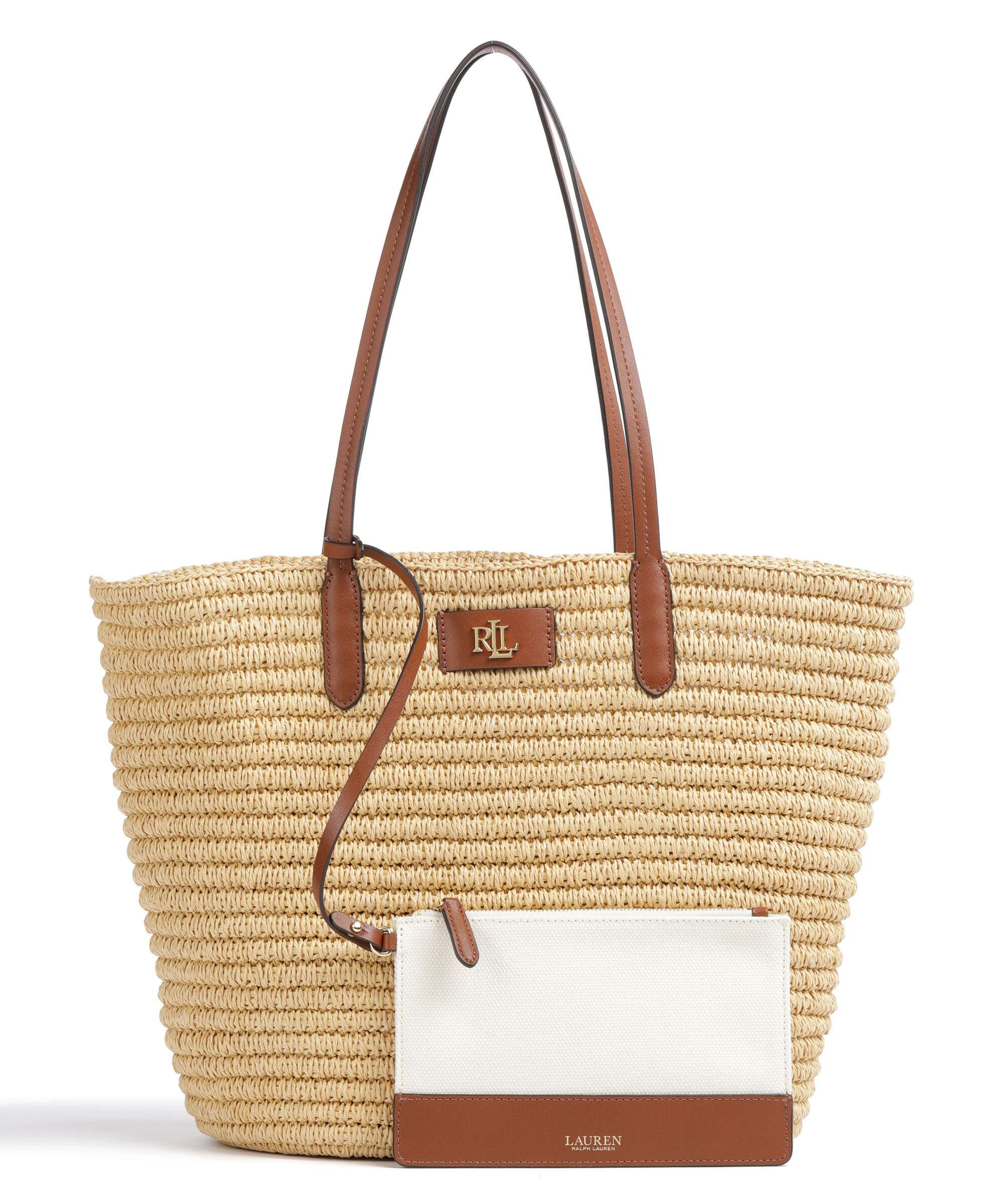 Lauren Ralph Lauren Brie 31 Straw Torba na zakupy natural/tan - Image 4