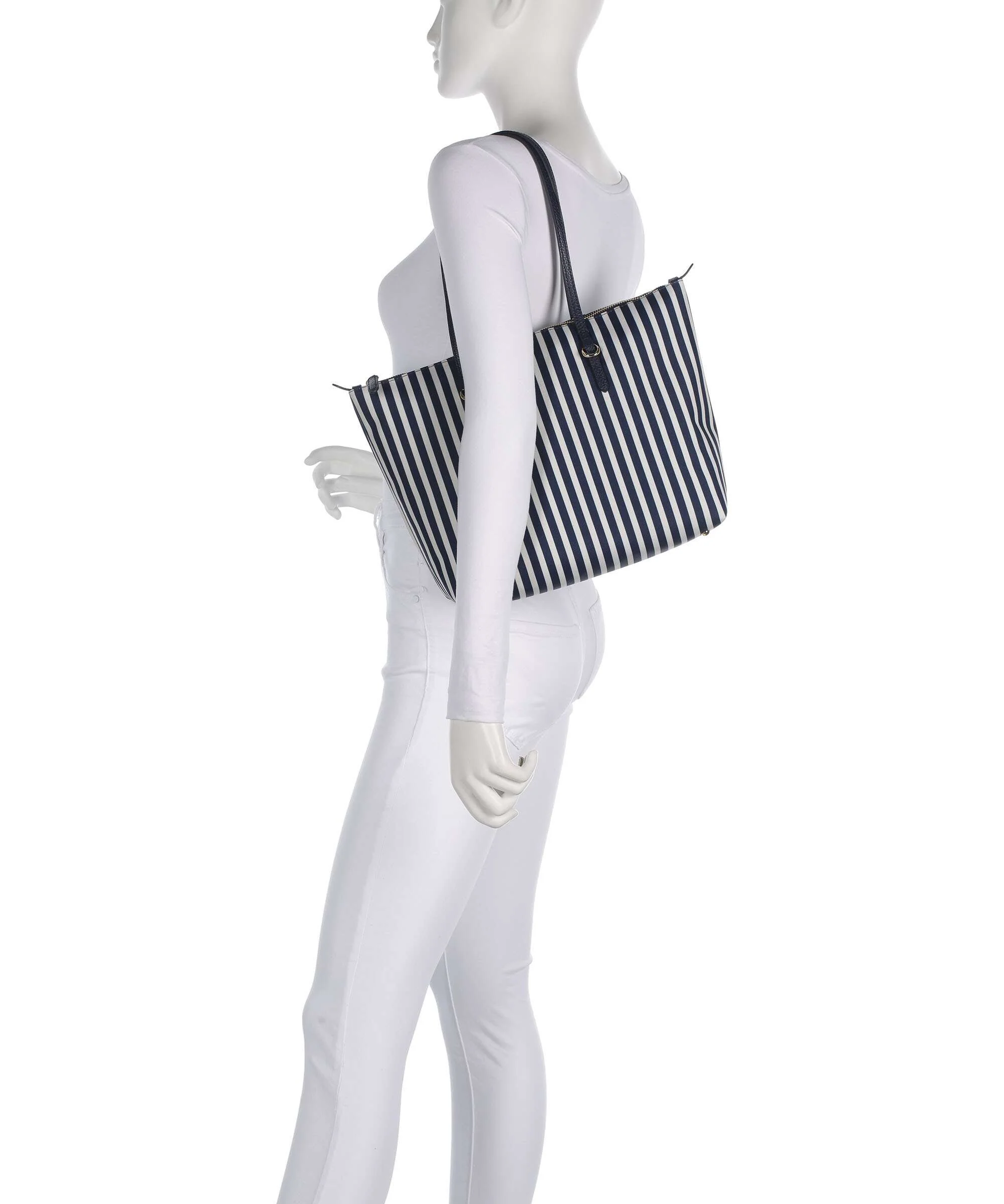 Lauren Ralph Lauren Keaton 26 Torba na zakupy skinny stripe/refined navy - Image 3