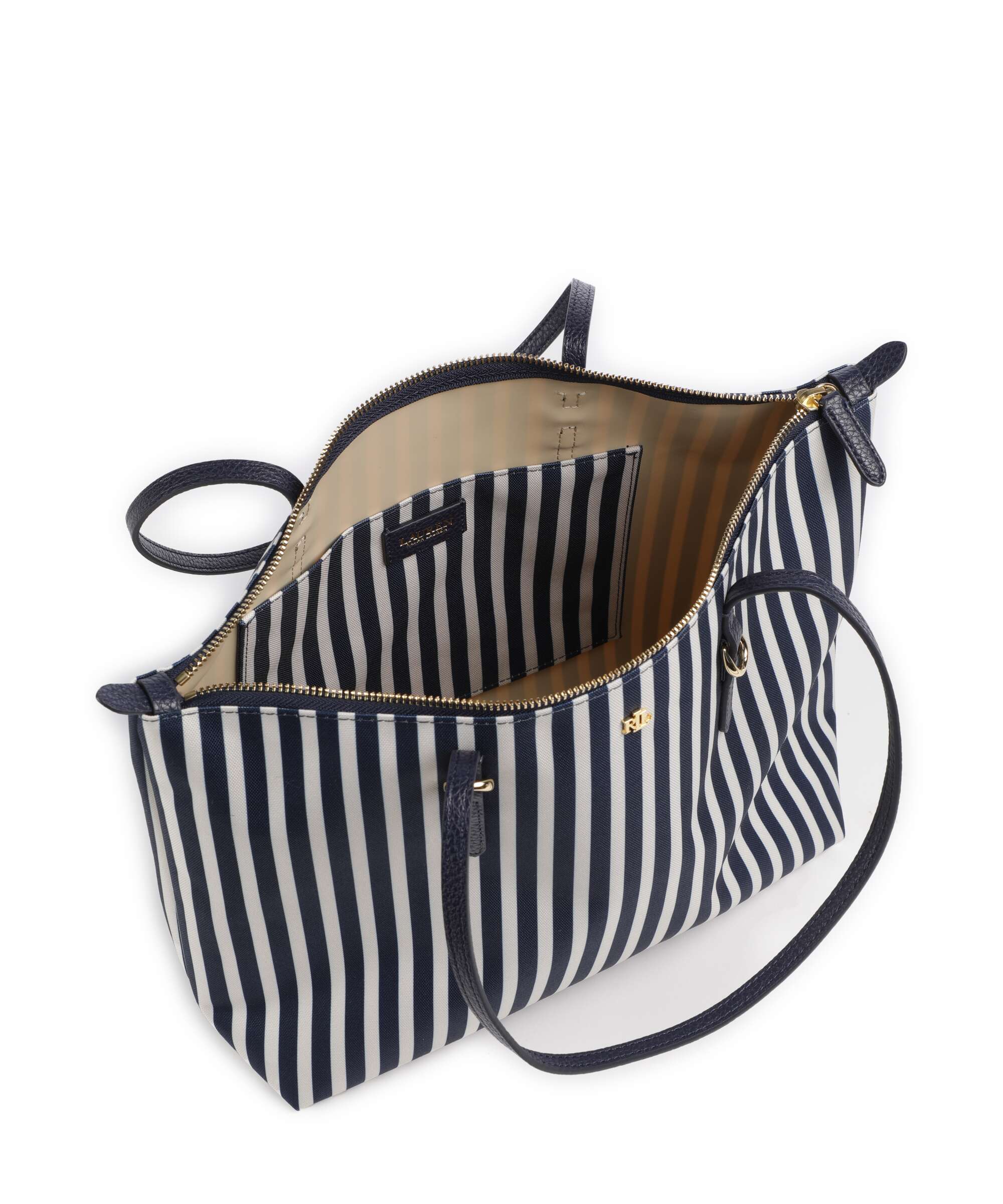 Lauren Ralph Lauren Keaton 26 Torba na zakupy skinny stripe/refined navy - Image 5