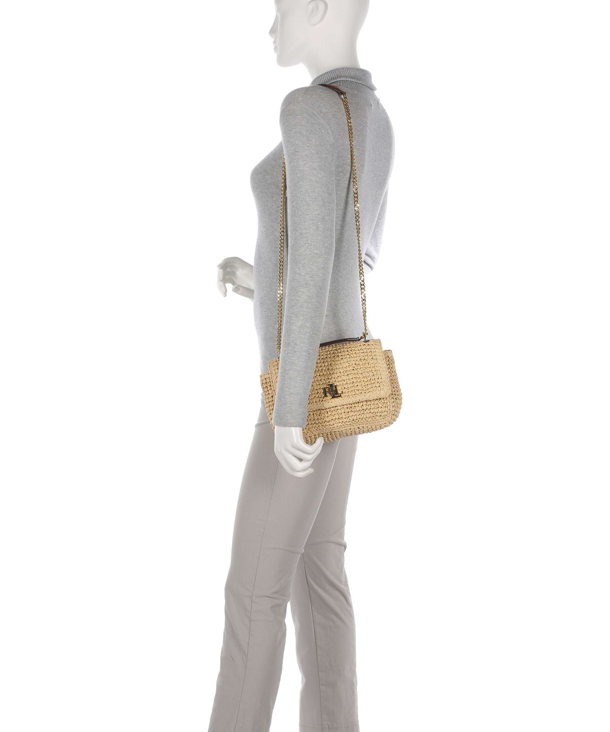 Lauren Ralph Lauren Sophee 22 Torba na ramię natural/lauren tan - Image 4