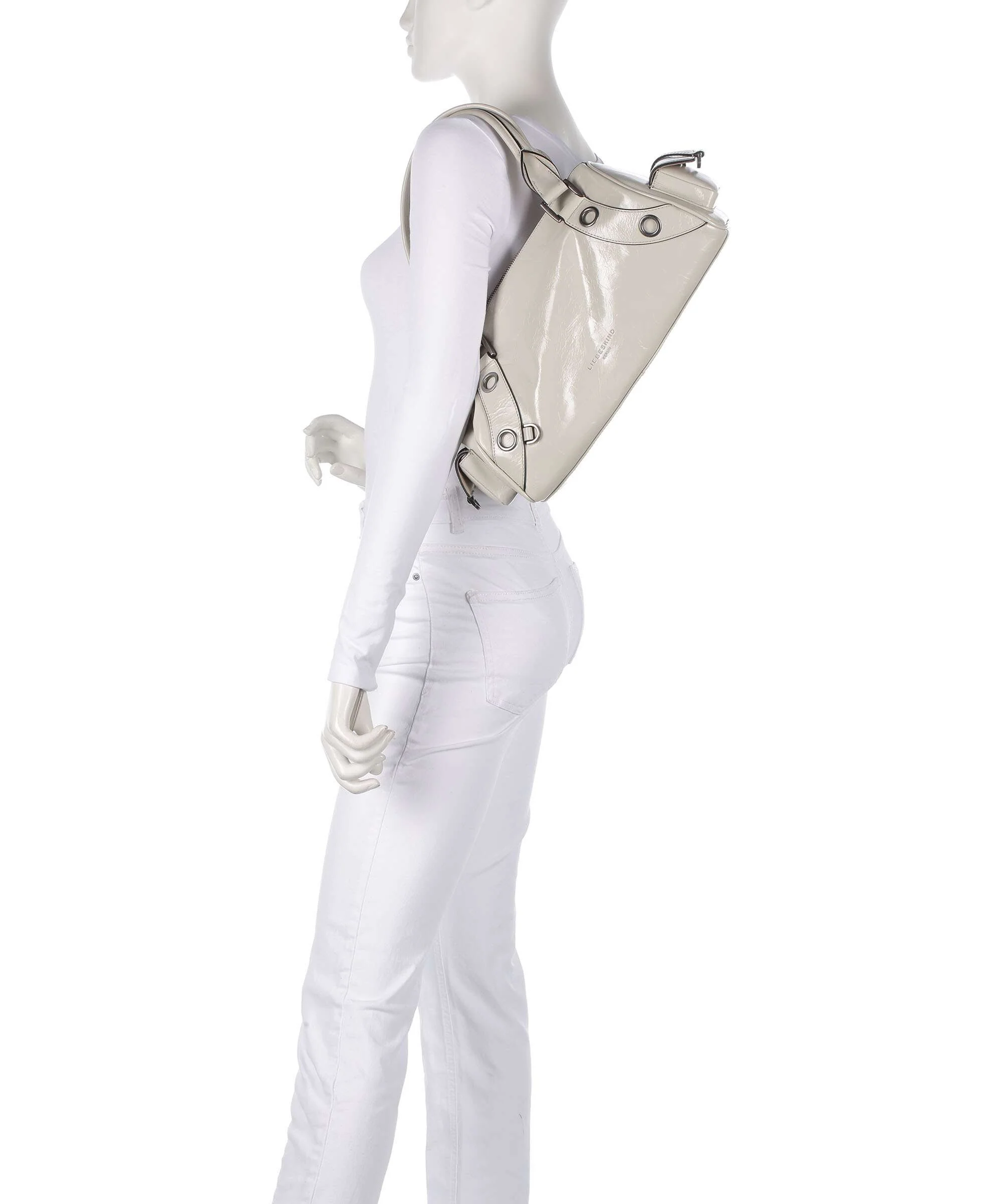 Liebeskind Nika Lack Distressed M Torba na ramię milk - Image 3