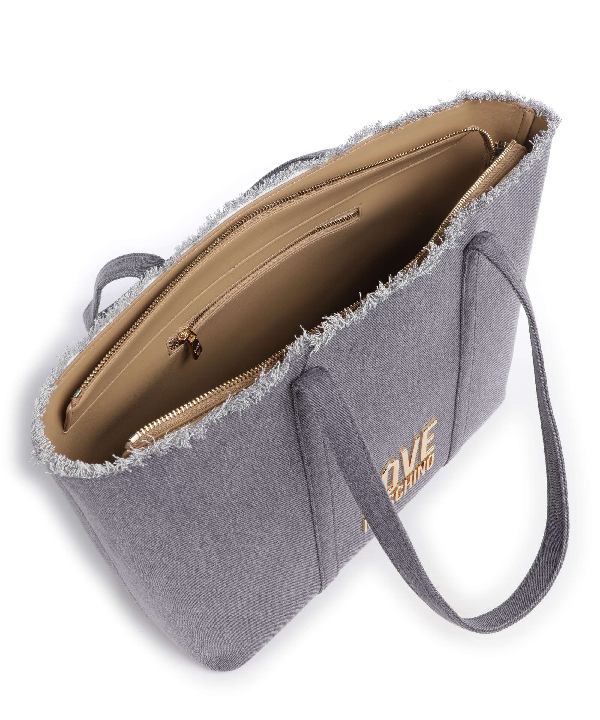 Love Moschino Denim Icon Torba na zakupy light blue - Image 6