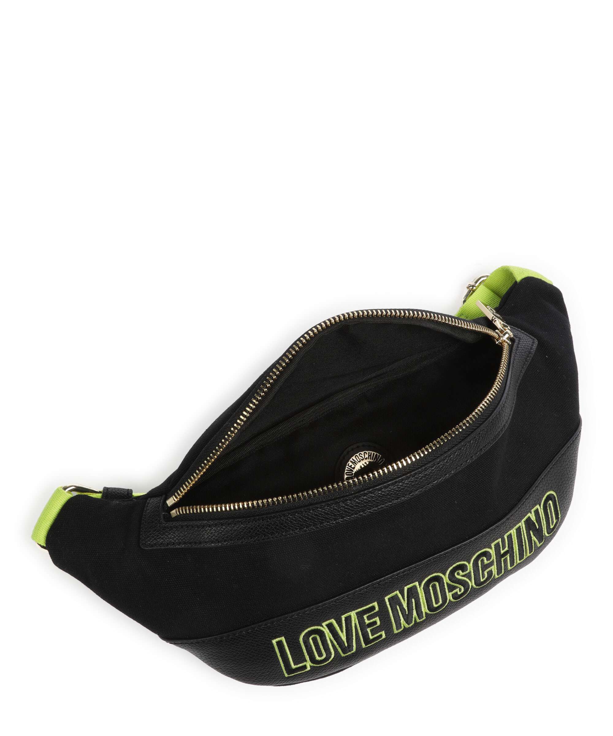 Love Moschino Free Time Saszetka nerka nero/lime - Image 6