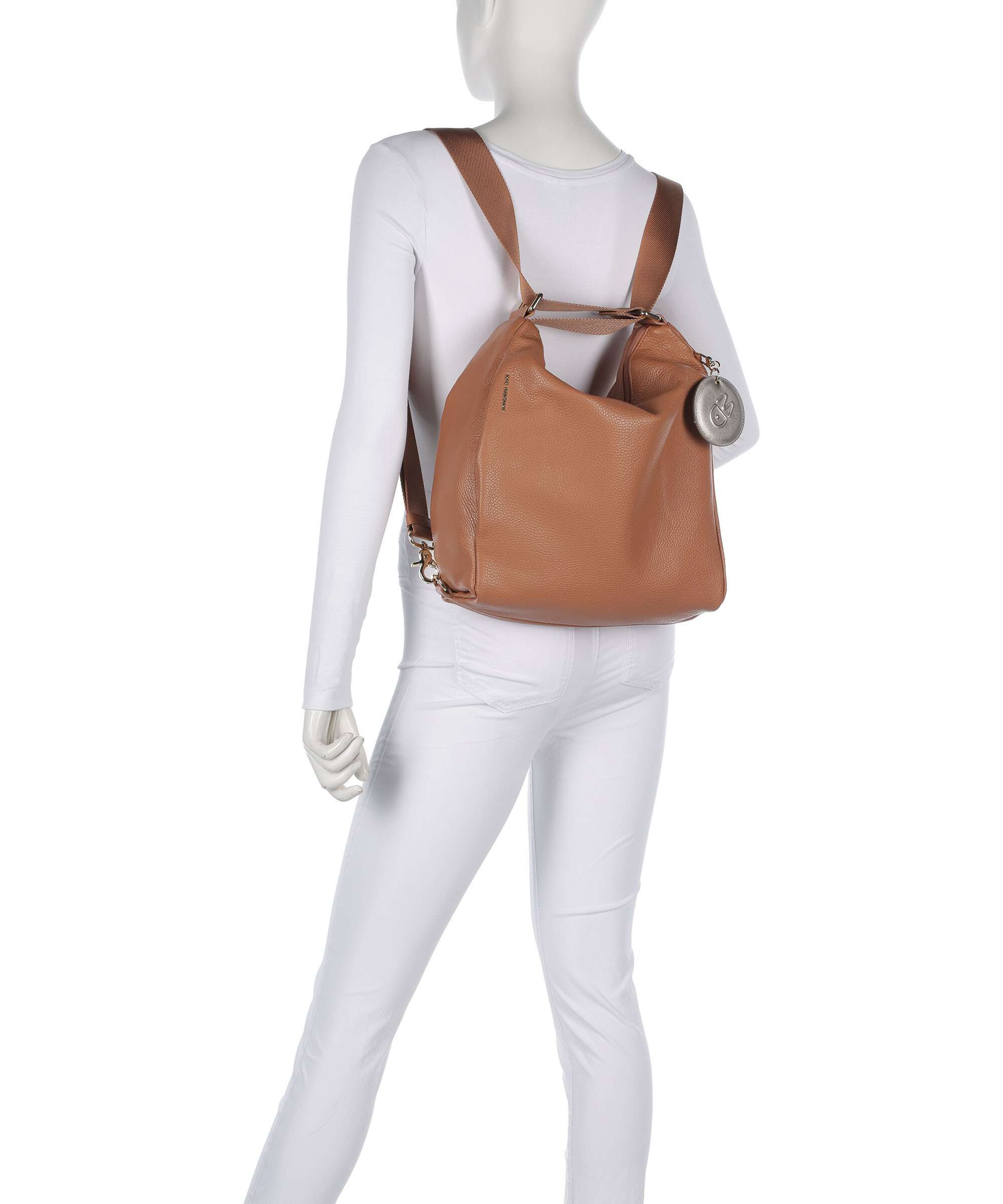 Mandarina Duck Mellow Leather Plecak-torba pecan nut - Image 3