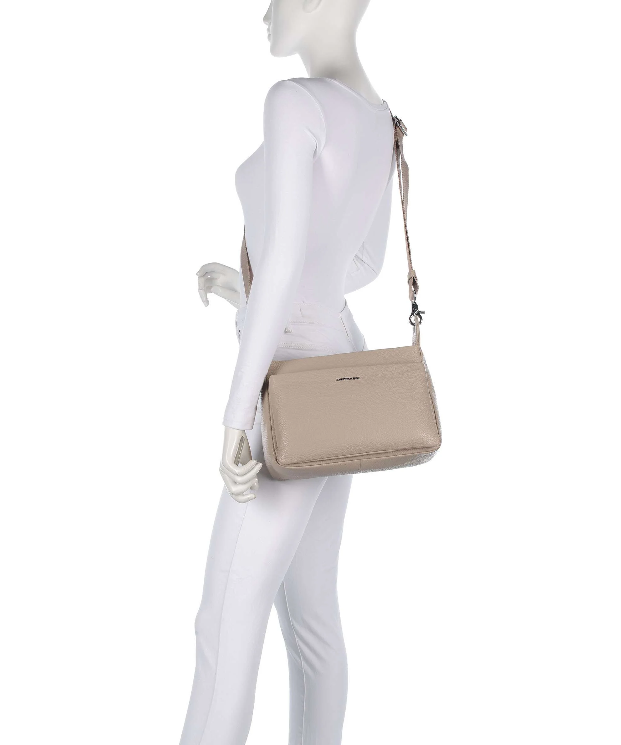 Mandarina Duck Mellow Leather Torba na ramię warm taupe - Image 3