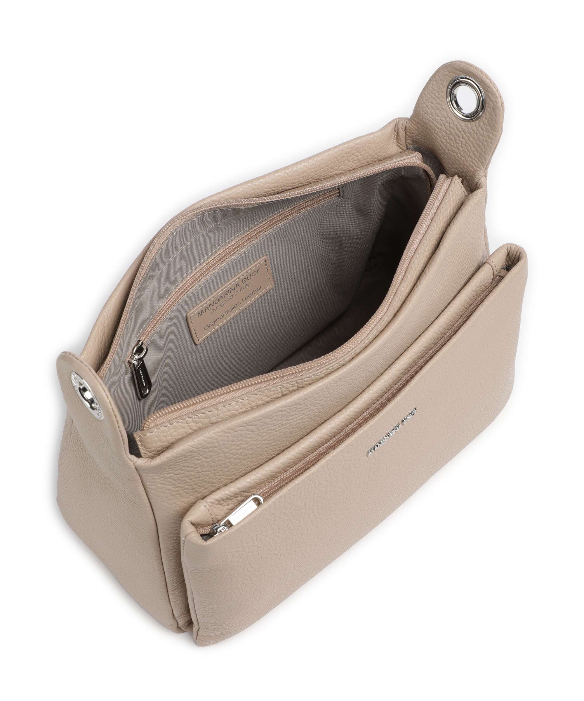 Mandarina Duck Mellow Leather Torba na ramię warm taupe - Image 5