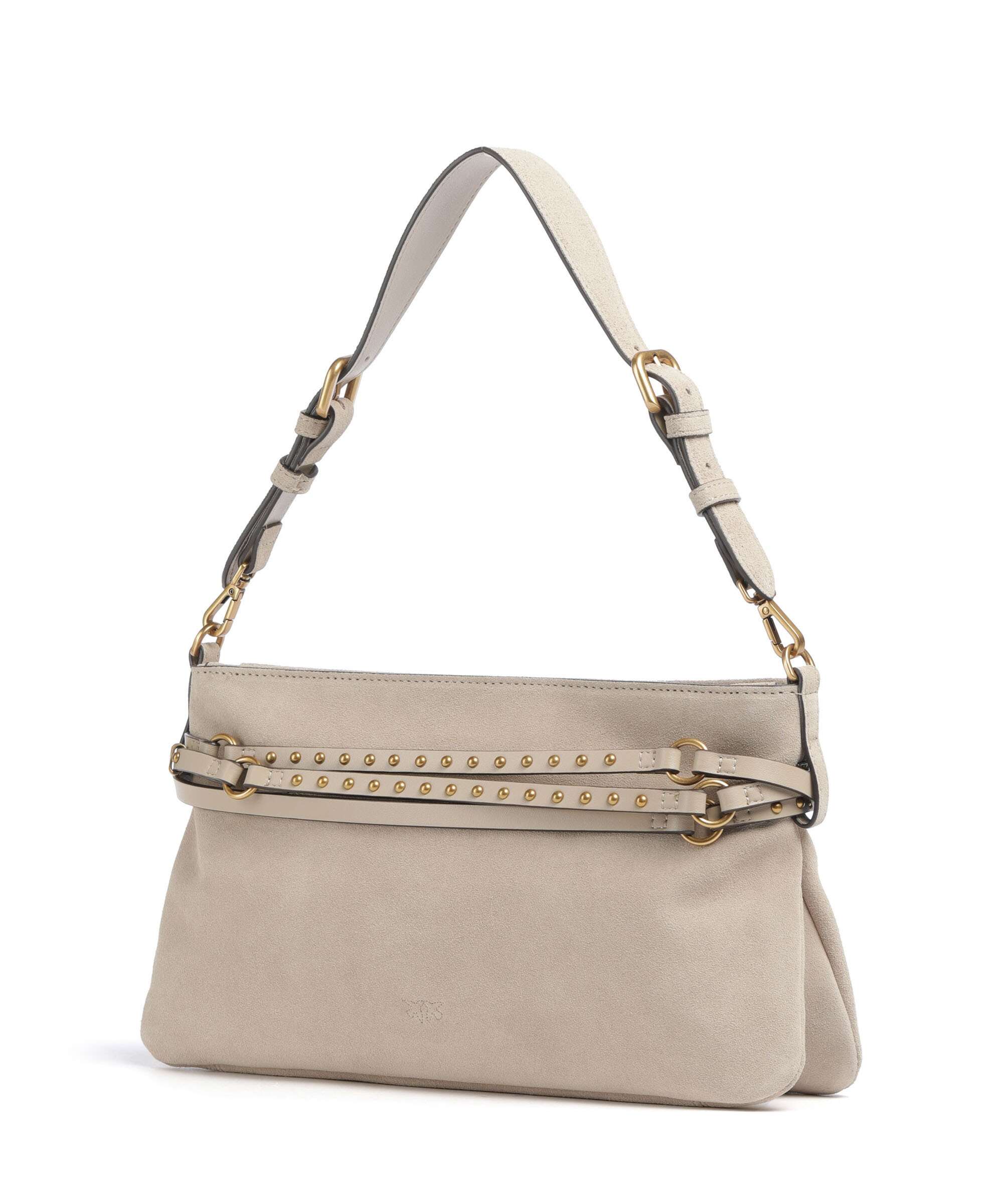 Pinko Belt Classic Torba na ramię beige/grigio fumo/antique gold - Image 3