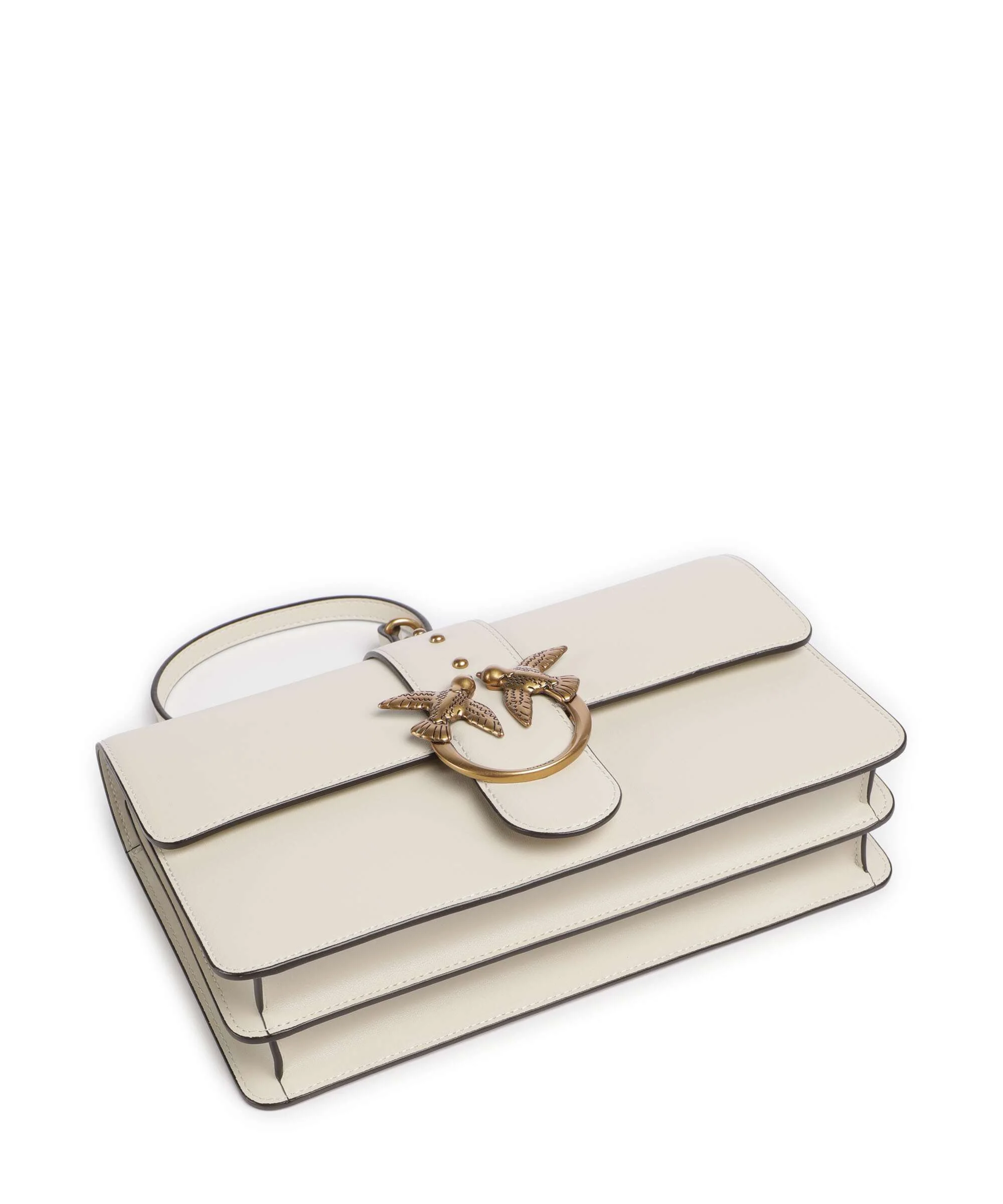 Pinko Love One Classic Torba przez ramię bianco seta/antique gold - Image 5