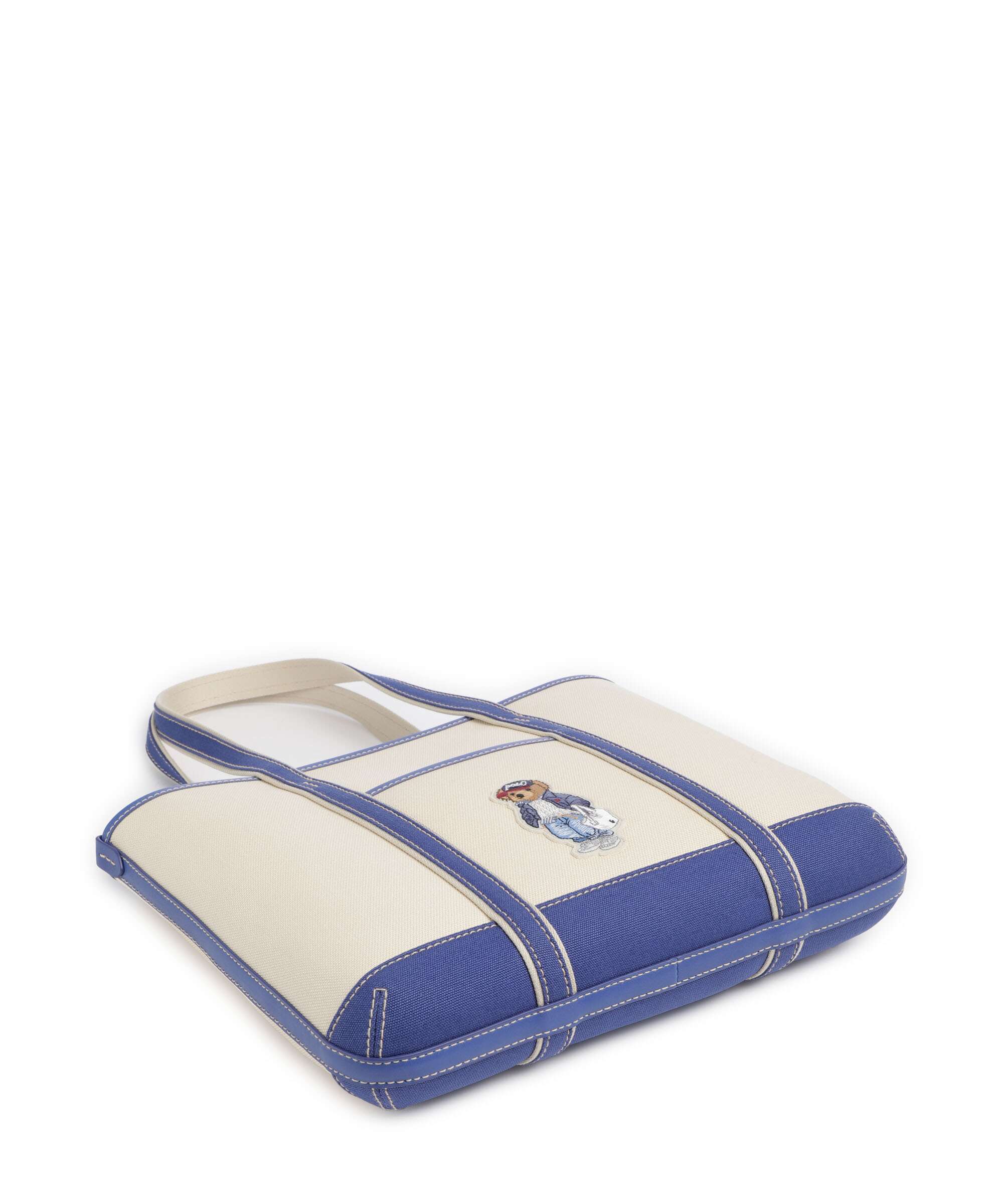 Polo Ralph Lauren Bear Spring Torba na zakupy ecru/ indigo sky - Image 5
