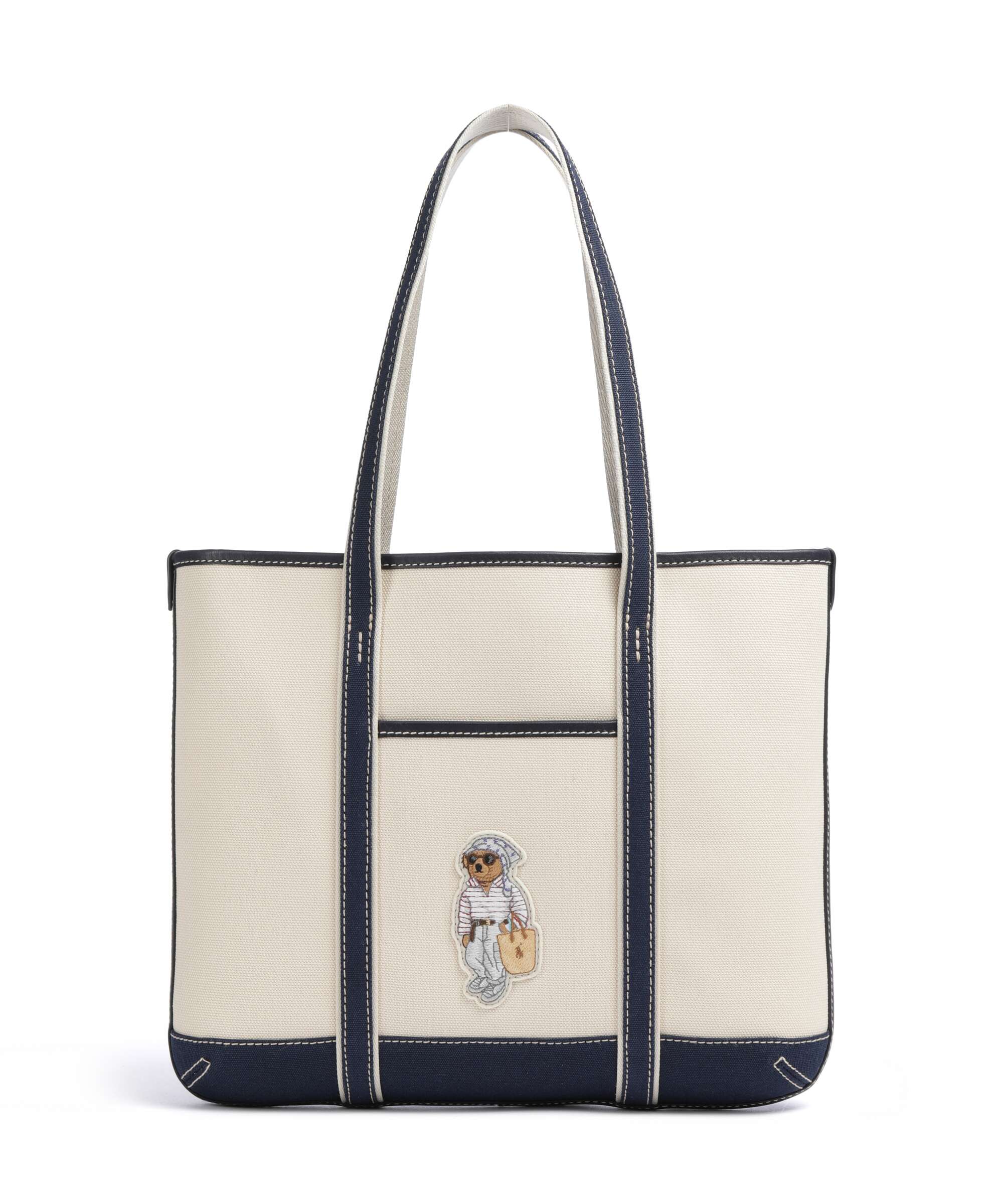 Polo Ralph Lauren Canvas Small Torba na zakupy ecru/newport navy