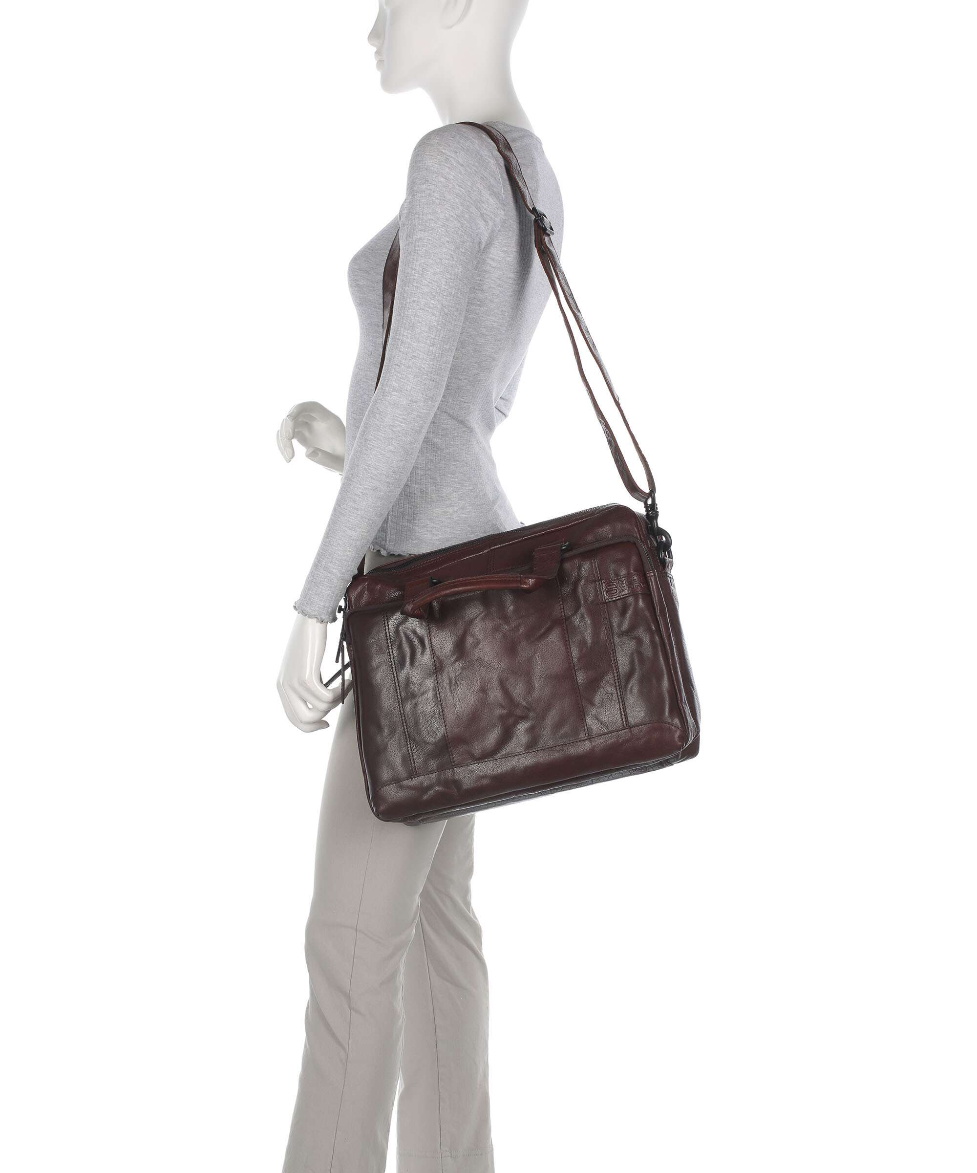 Spikes & Sparrow Bronco Kharter Torba na laptopa dark brown - Image 3