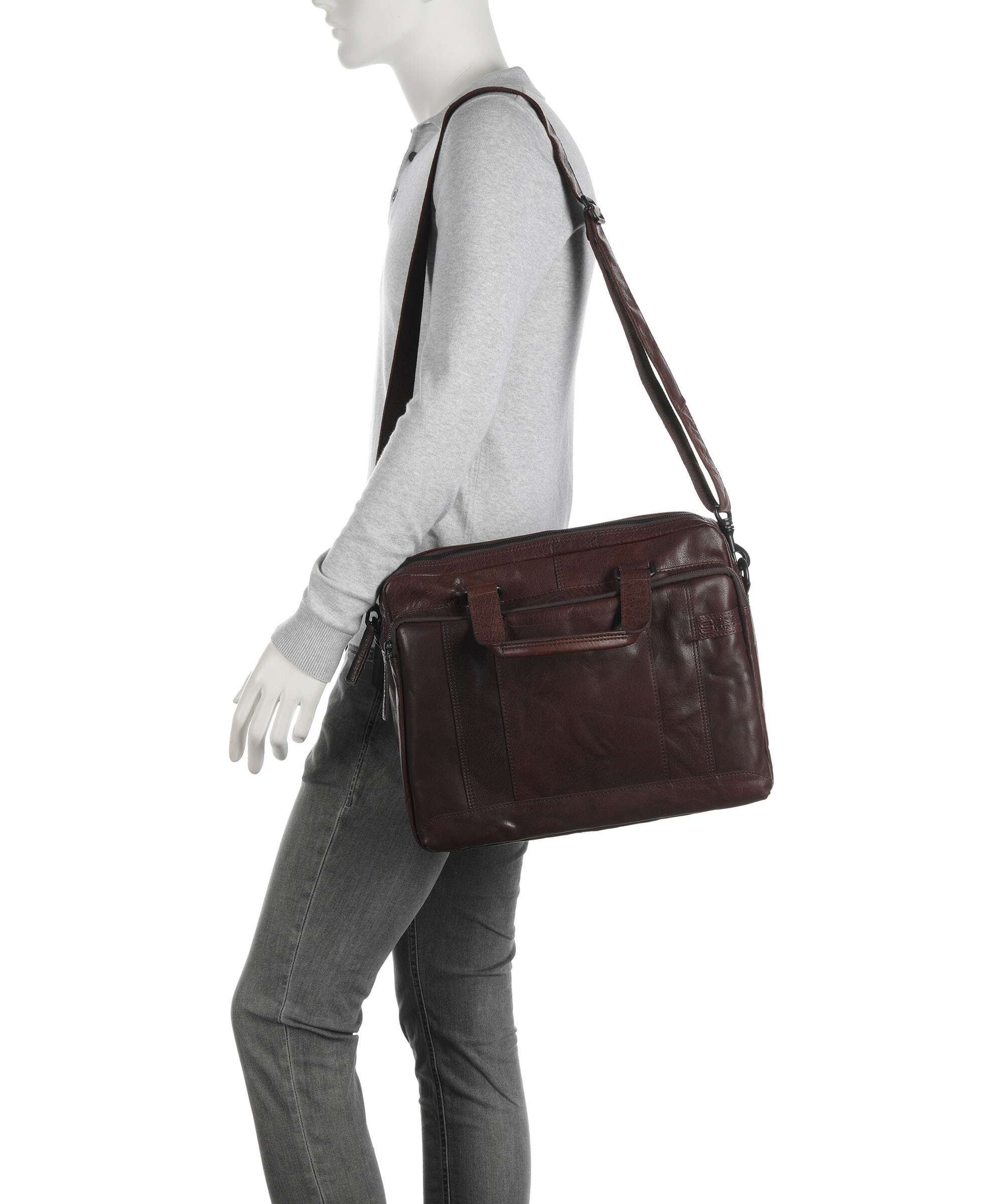 Spikes & Sparrow Bronco Kharter Torba na laptopa dark brown - Image 4