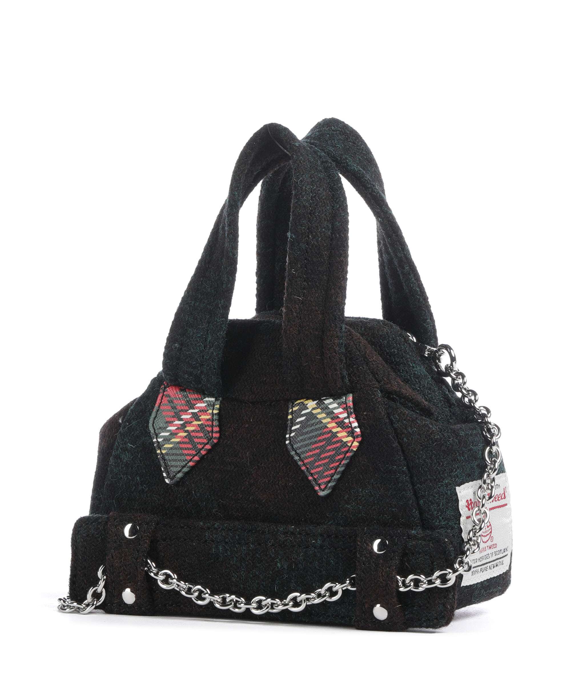 Vivienne Westwood Archive Harris Tweed Check Mini Torba przez ramię dark check - Image 2
