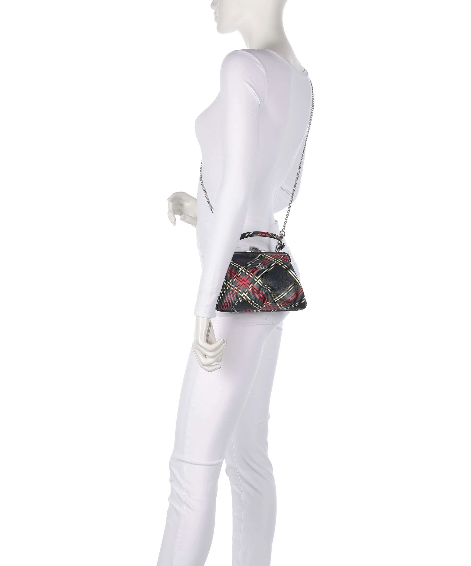 Vivienne Westwood Granny Frame Saffiano Printed Torebka chelsea tartan - Image 3