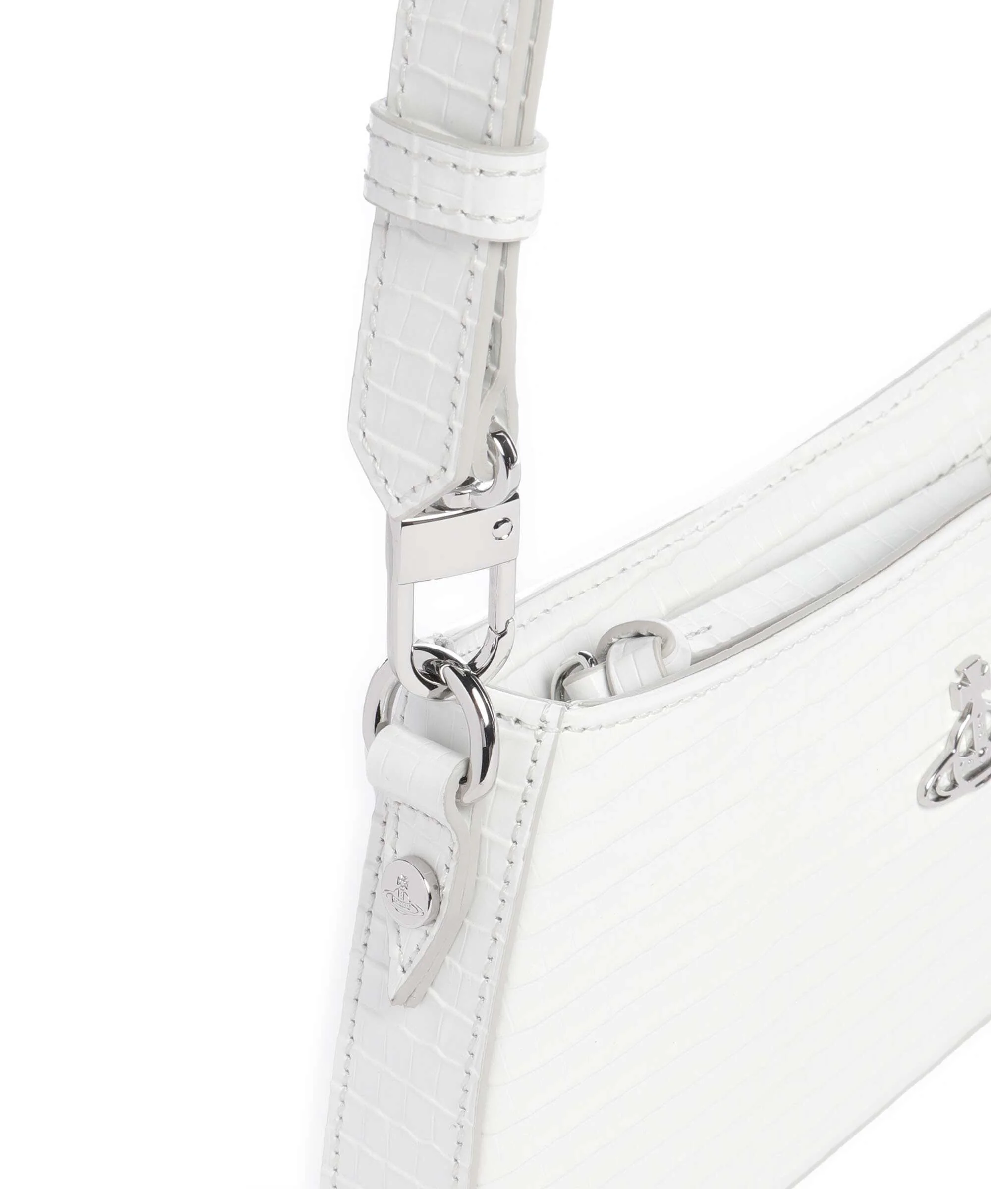 Vivienne Westwood Tasha Embossed Croc Mini Torba na ramię white - Image 4